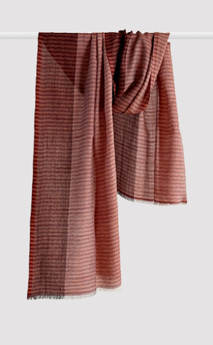 Brick Striped Merino Muffler