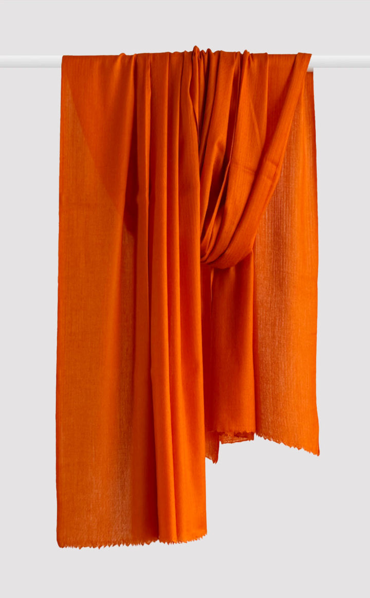 Solid Saffron Shawl