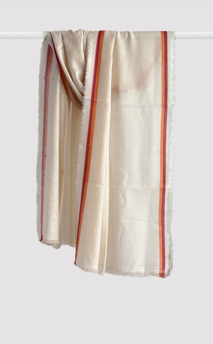 Ivory Line Merino Stole