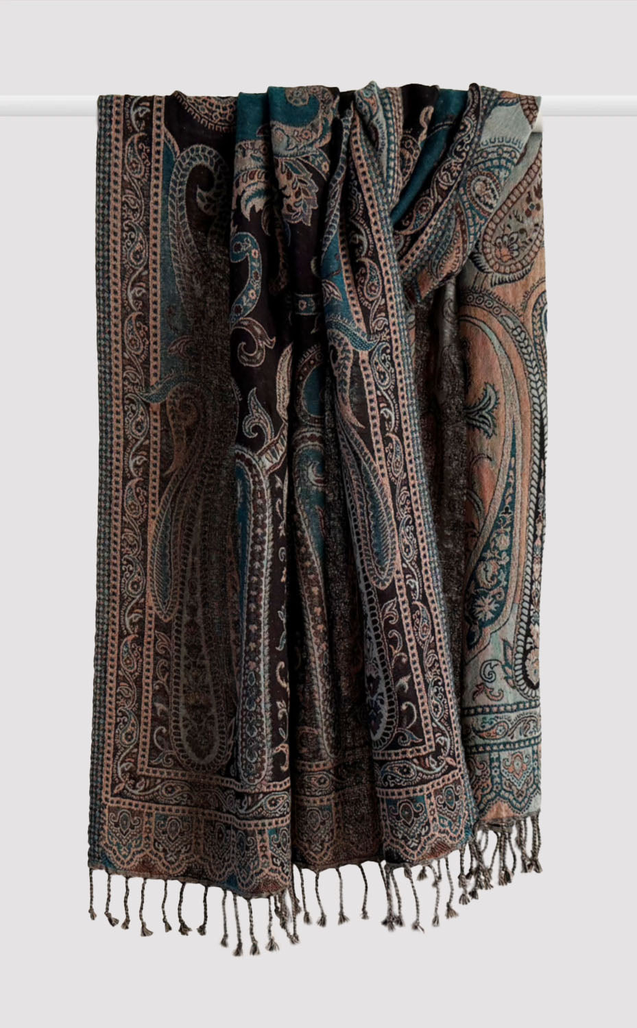 Prussian Wool Reversible Stole