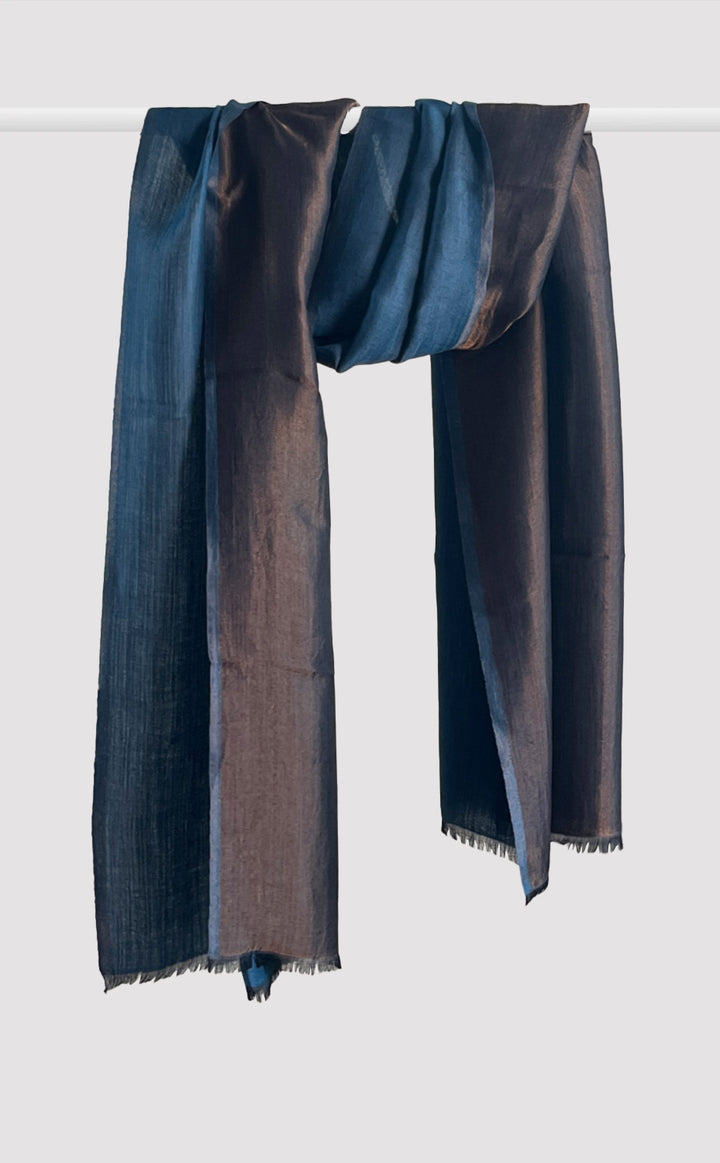 Zari Reversible Stole - Cobalt