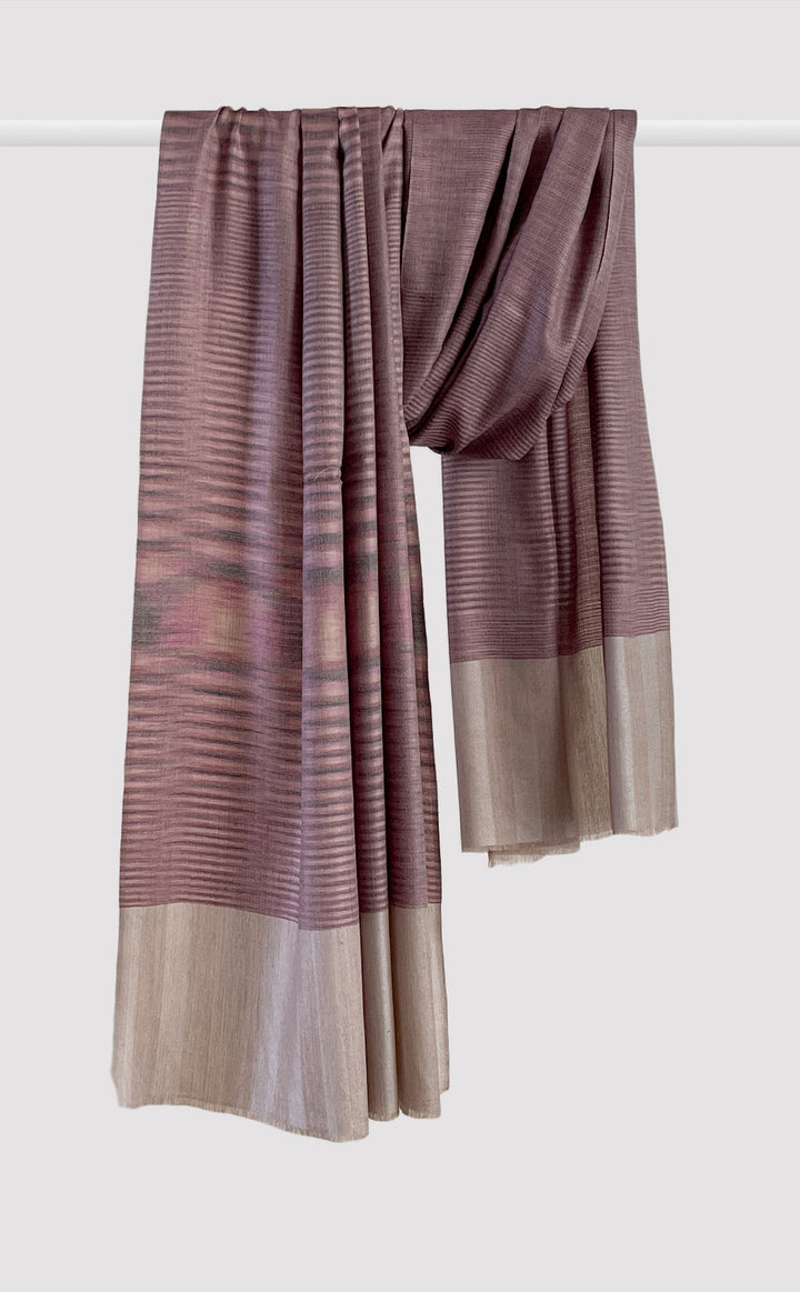 Cashmere Mauve Ikat Stole