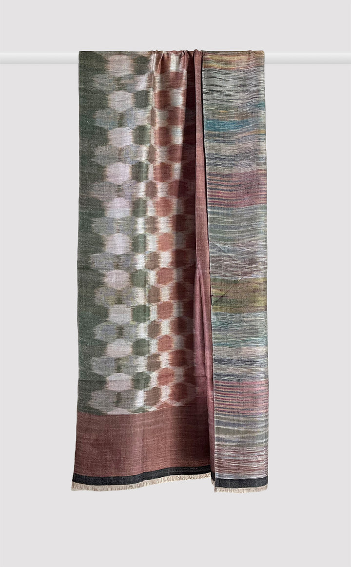 Pashmina Earth Ikat Reversible Stole