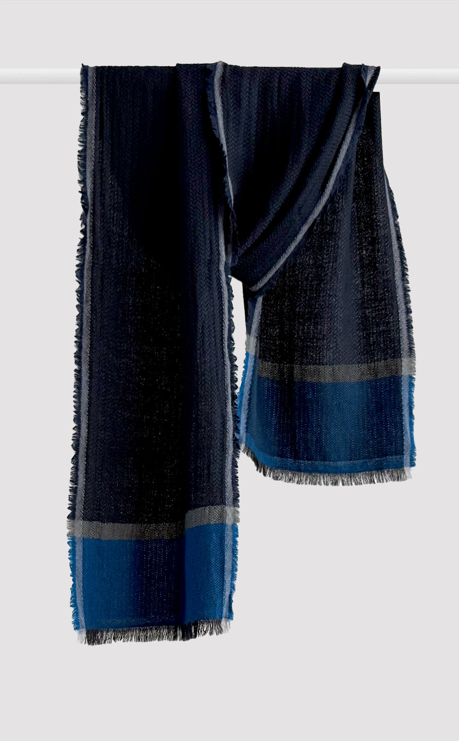 Slate &amp; Sapphire Chevron Wool Muffler