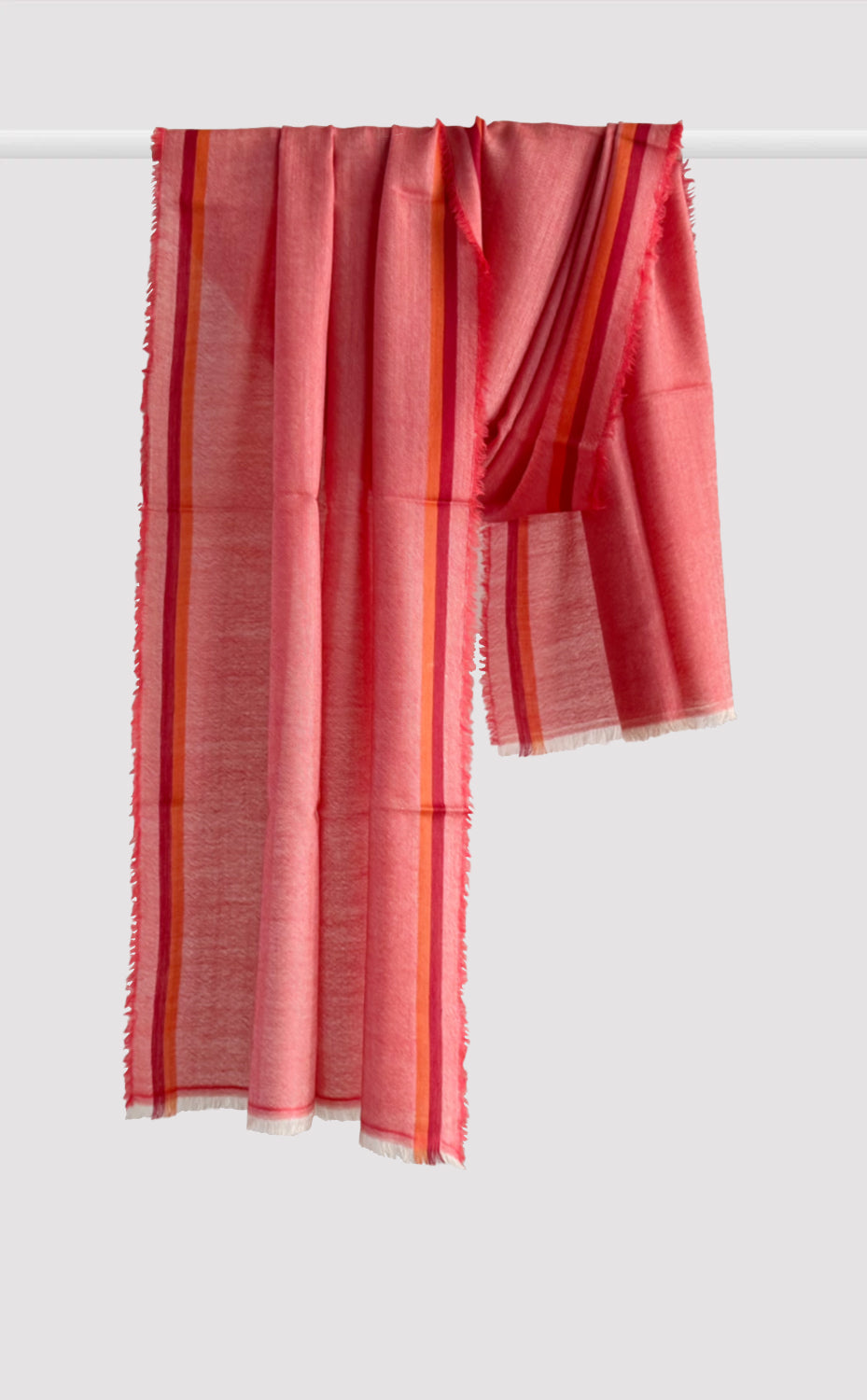 Salmon Line Merino Stole