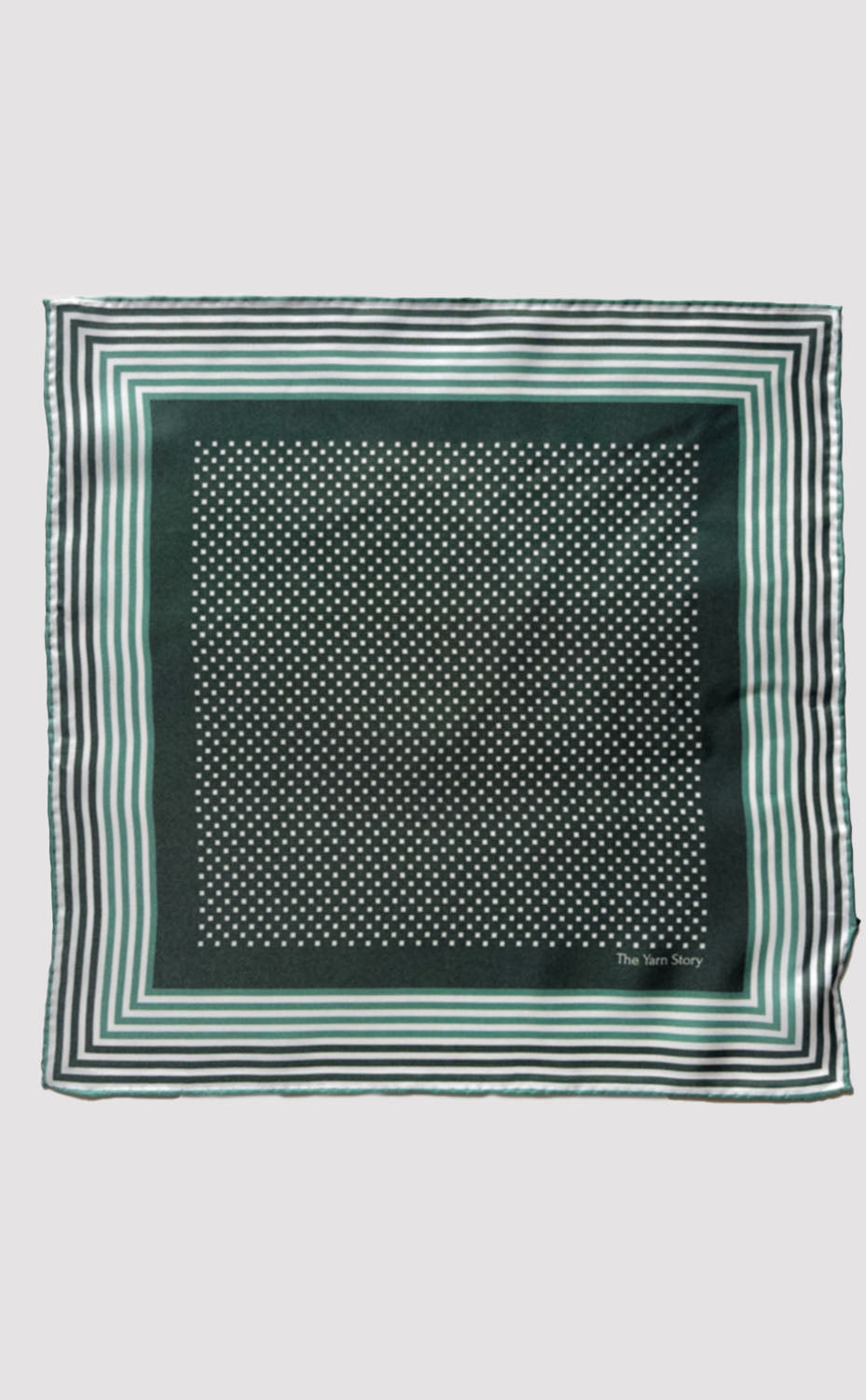 Jade Pixel Stripe Pocket Square