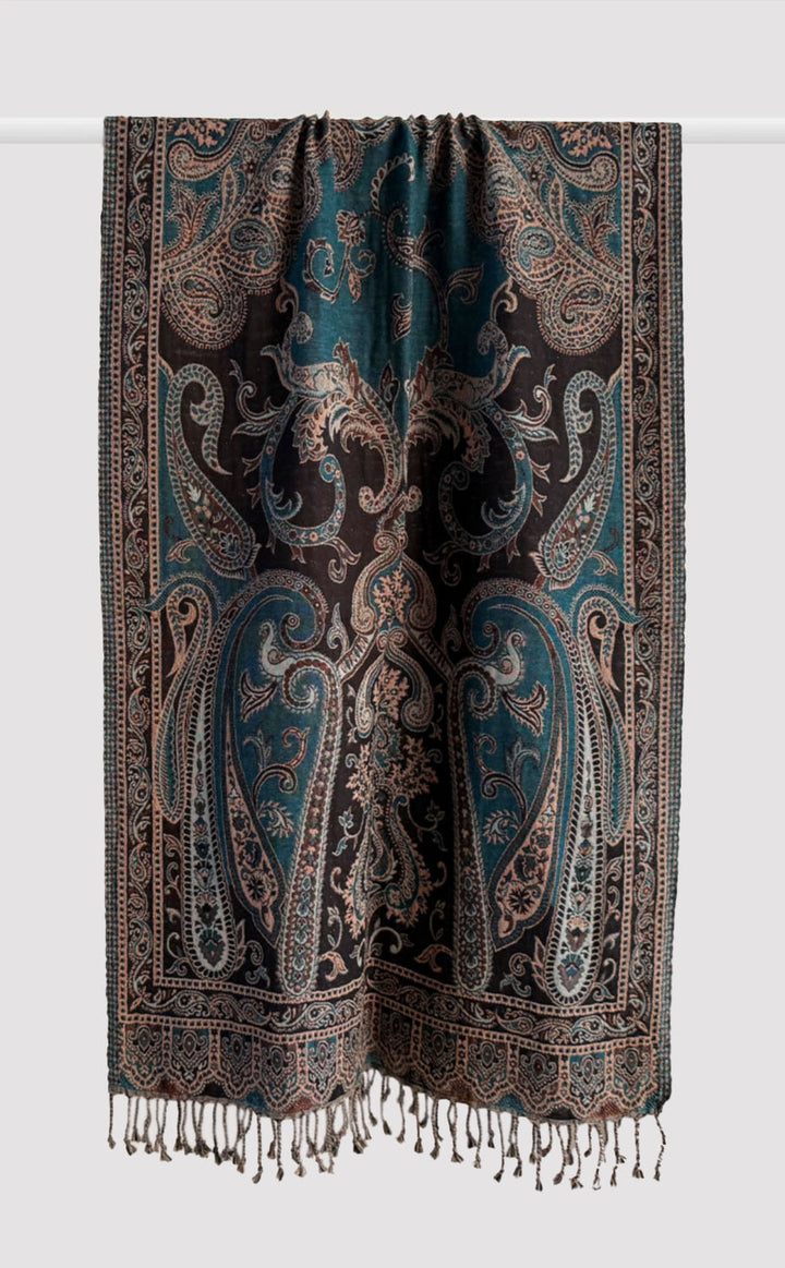 Prussian Wool Reversible Stole