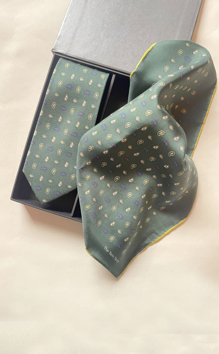 Viridian Paisley Set for Him