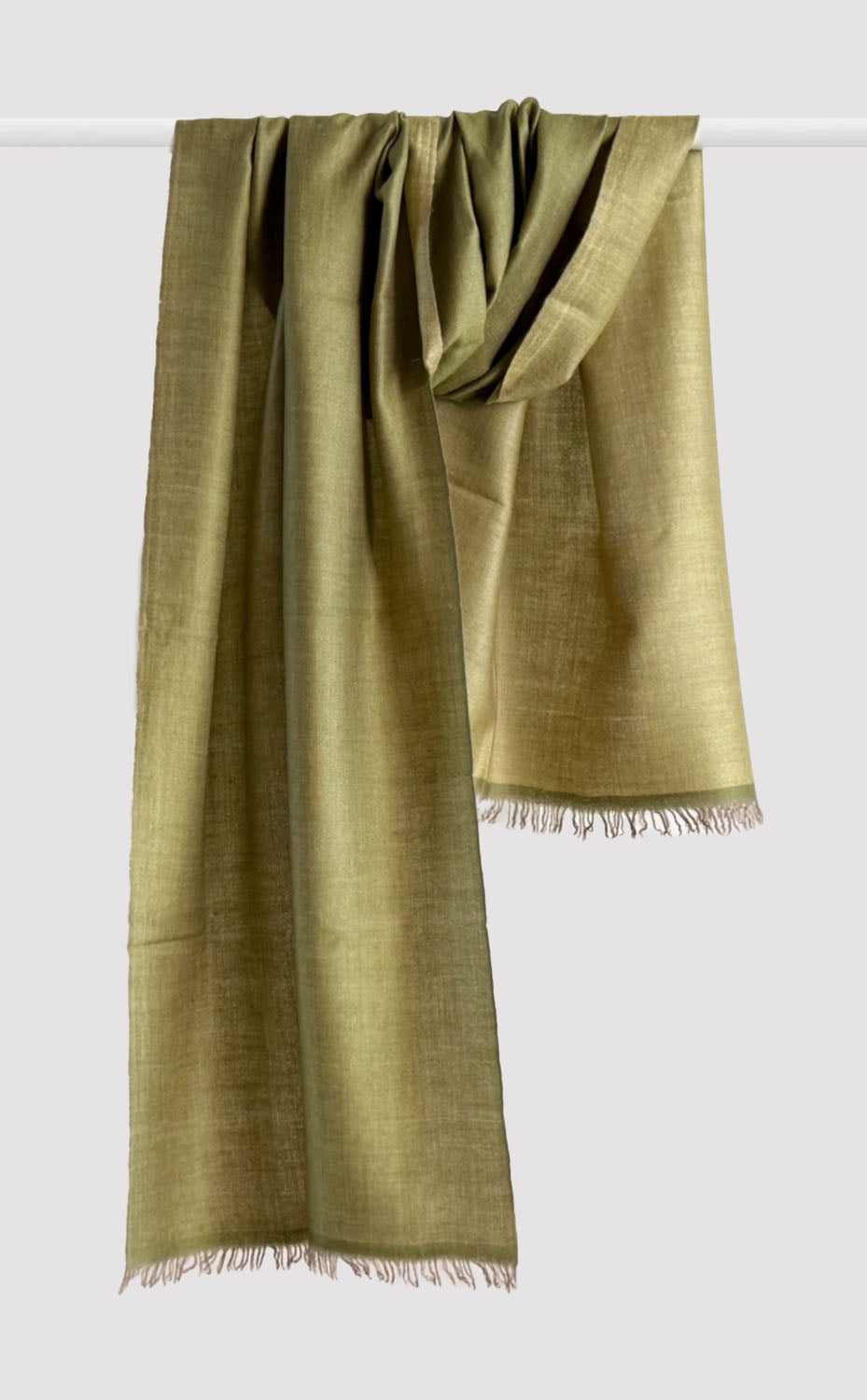 Cashmere Reversible Stole - Olive Meadow