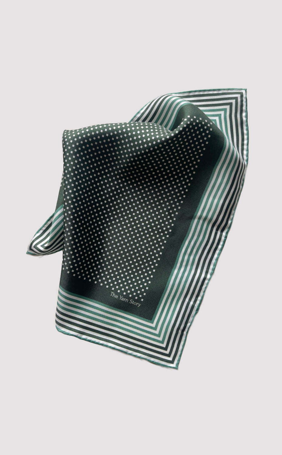 Jade Pixel Stripe Pocket Square