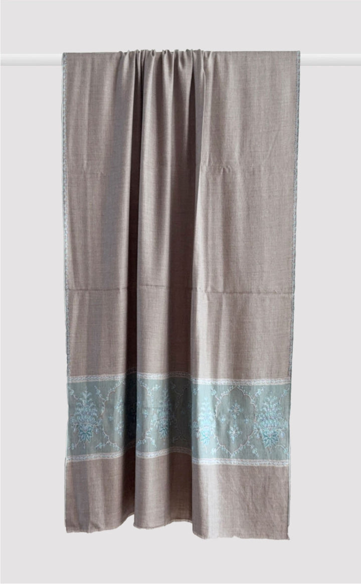 Pashmina Hand-Embroidered Glacial Shawl