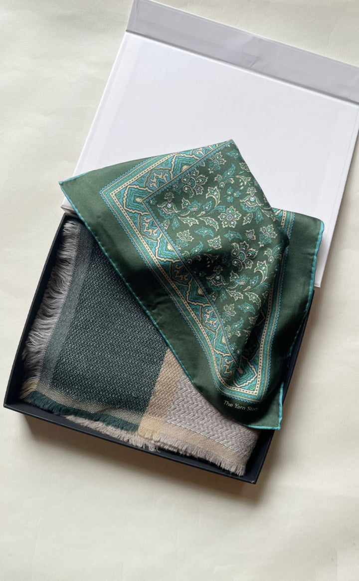 Green Paisley Set for Him