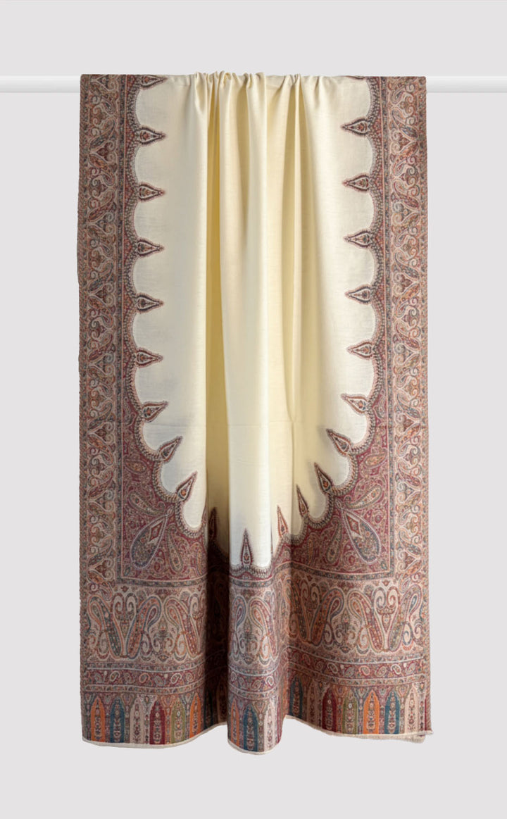 Kshira Paisley Kani Shawl