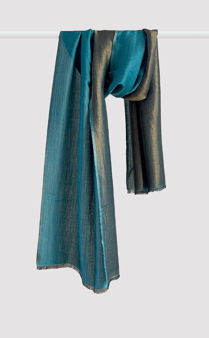 Zari Reversible Stole - Sapphire