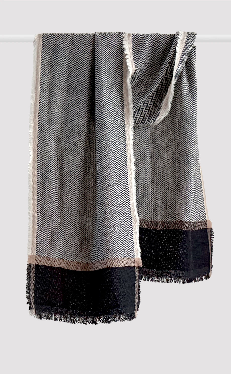 Textured Twilight Chevron Wool Muffler