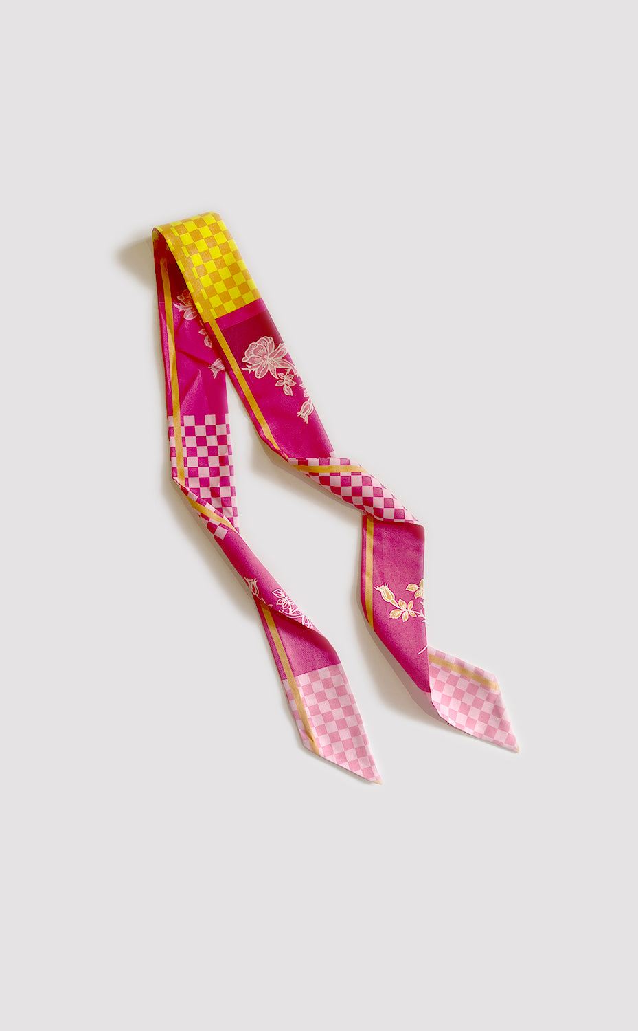 Checks Floral Pink Twilly