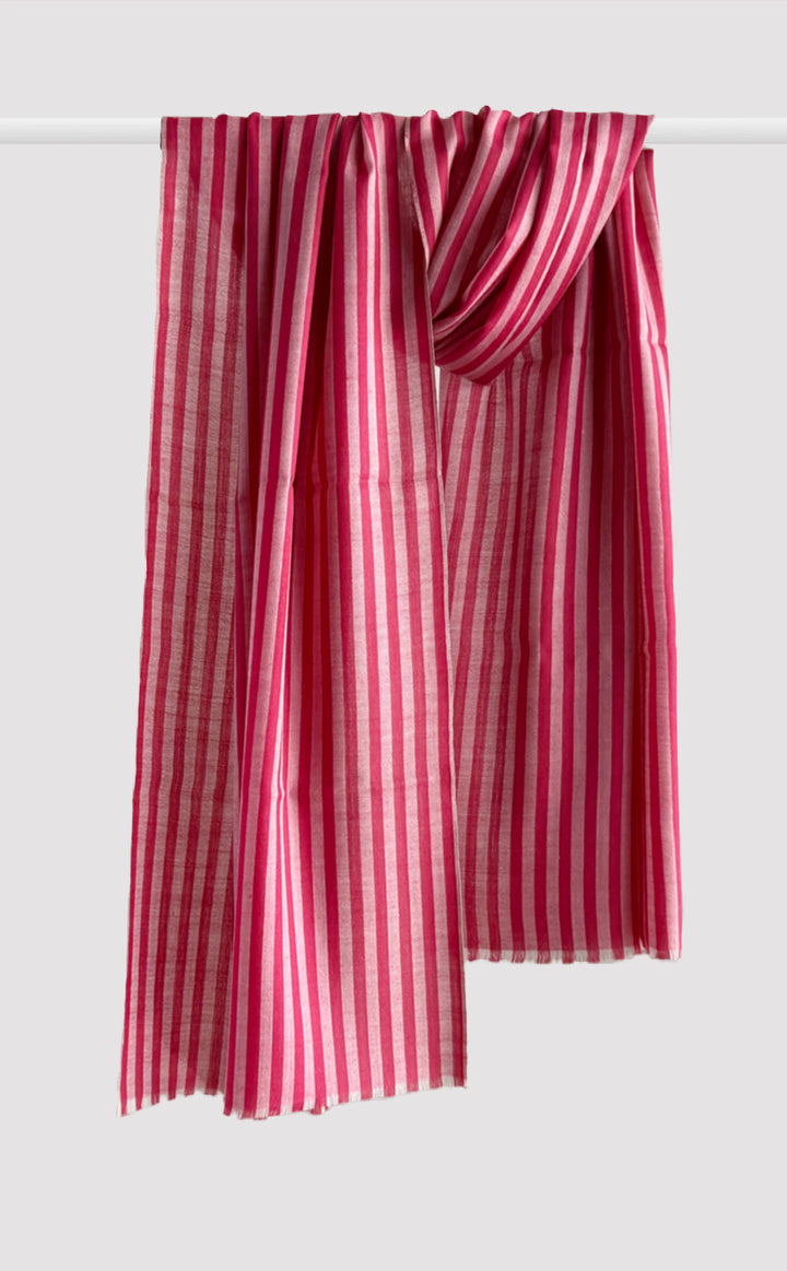 Cerise Pinstripe Stole