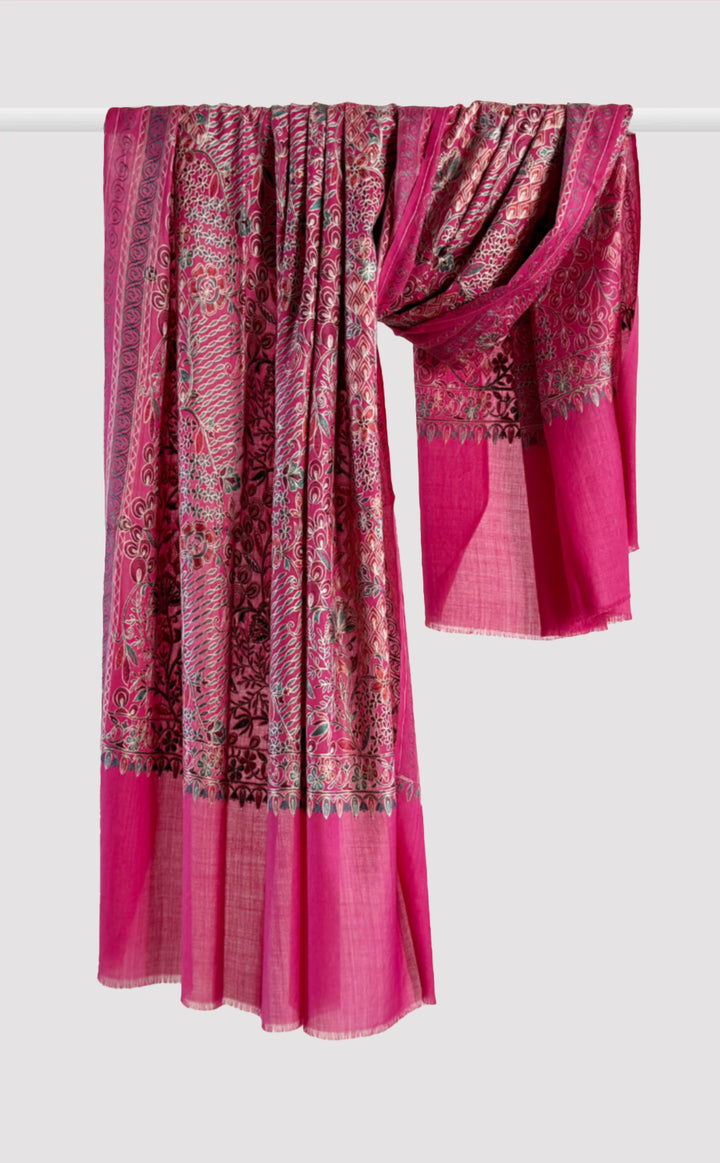 Azalea Spring Aari Embroidery Shawl