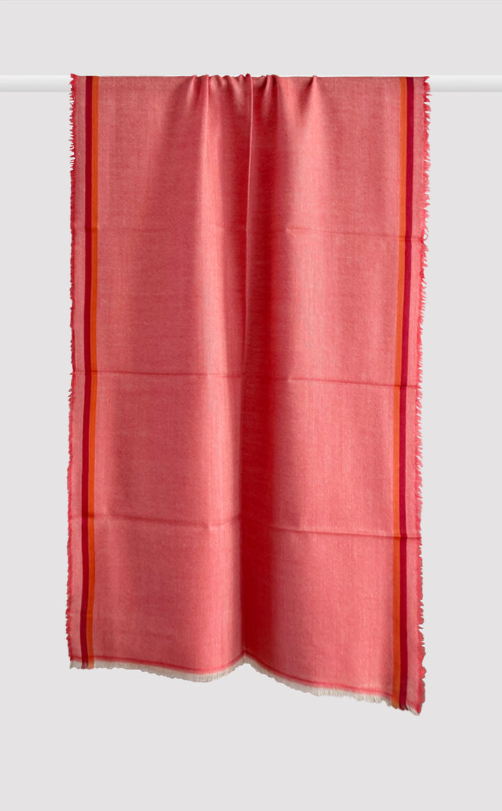 Salmon Line Merino Stole