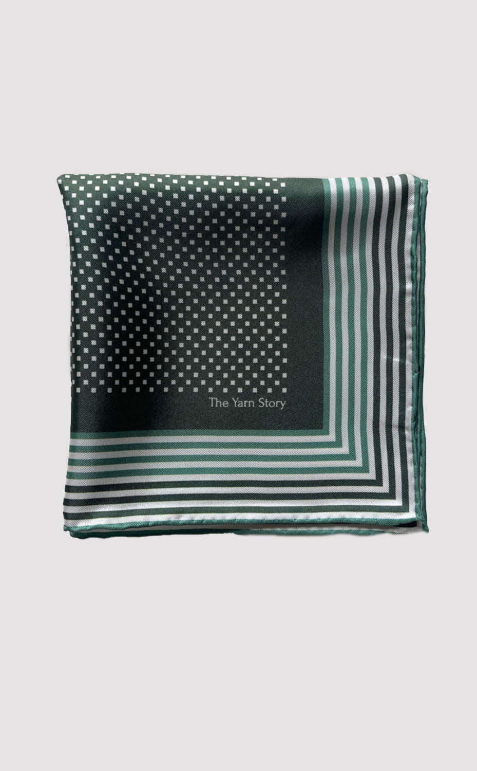 Jade Pixel Stripe Pocket Square
