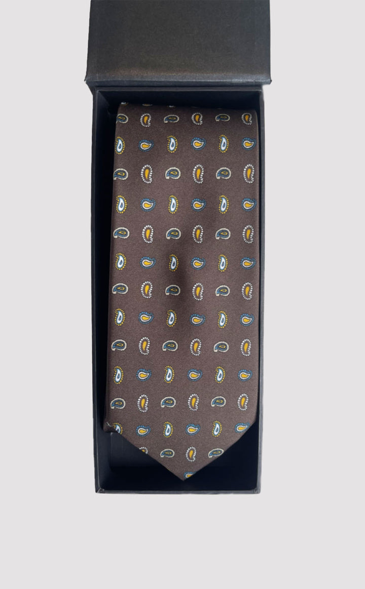 Brown Paisley Tie