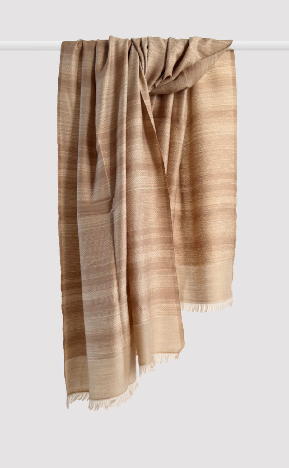 Oat Woven Merino Shawl