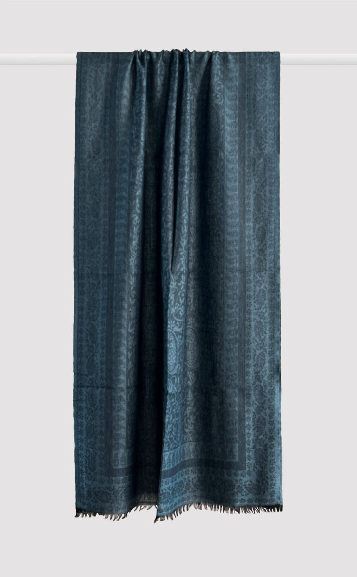 Mist Paisley Wool Jacquard
