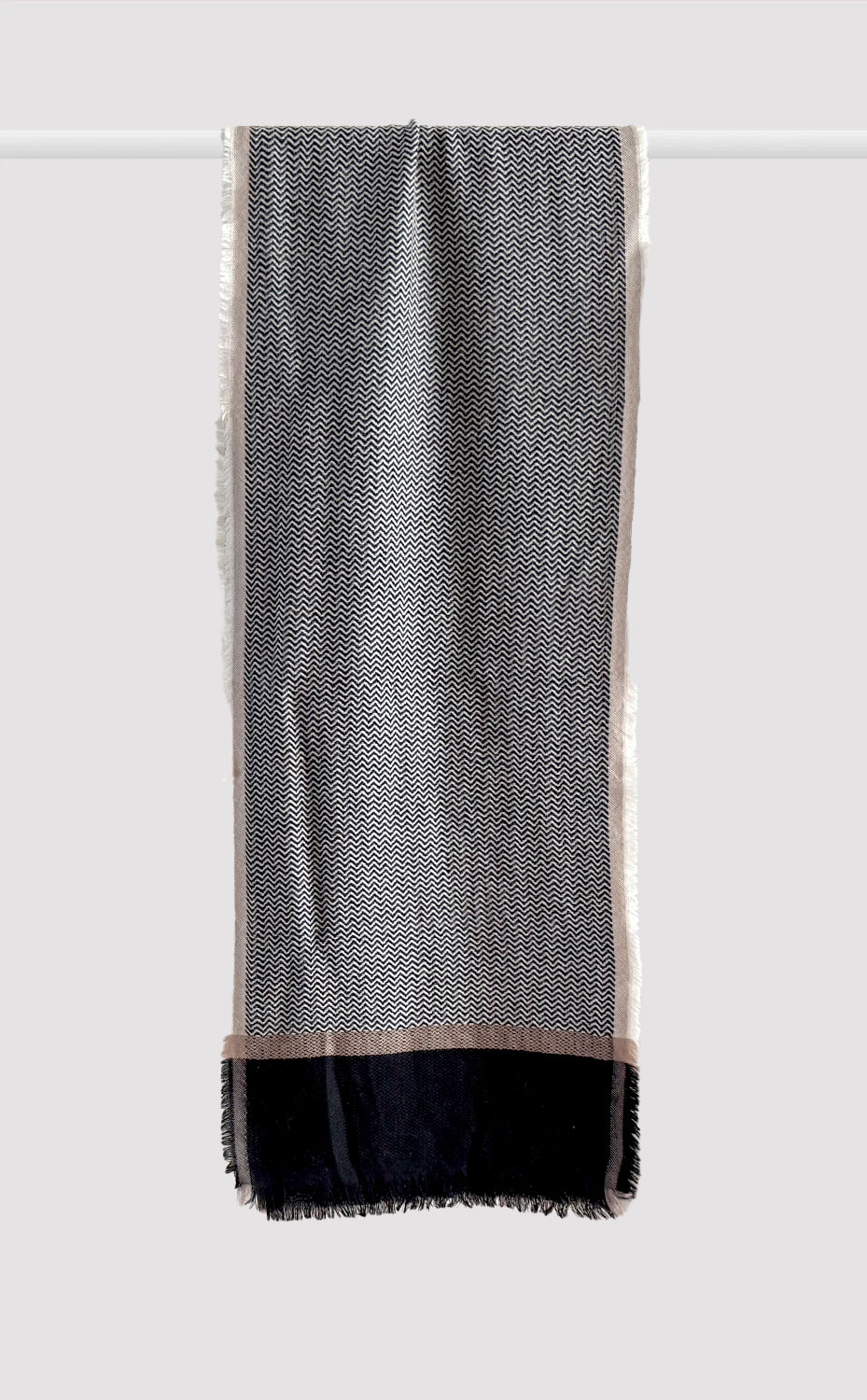Textured Twilight Chevron Wool Muffler