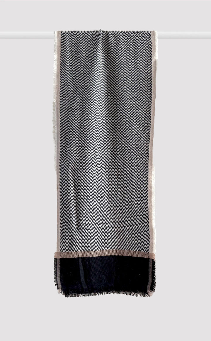 Textured Twilight Chevron Wool Muffler