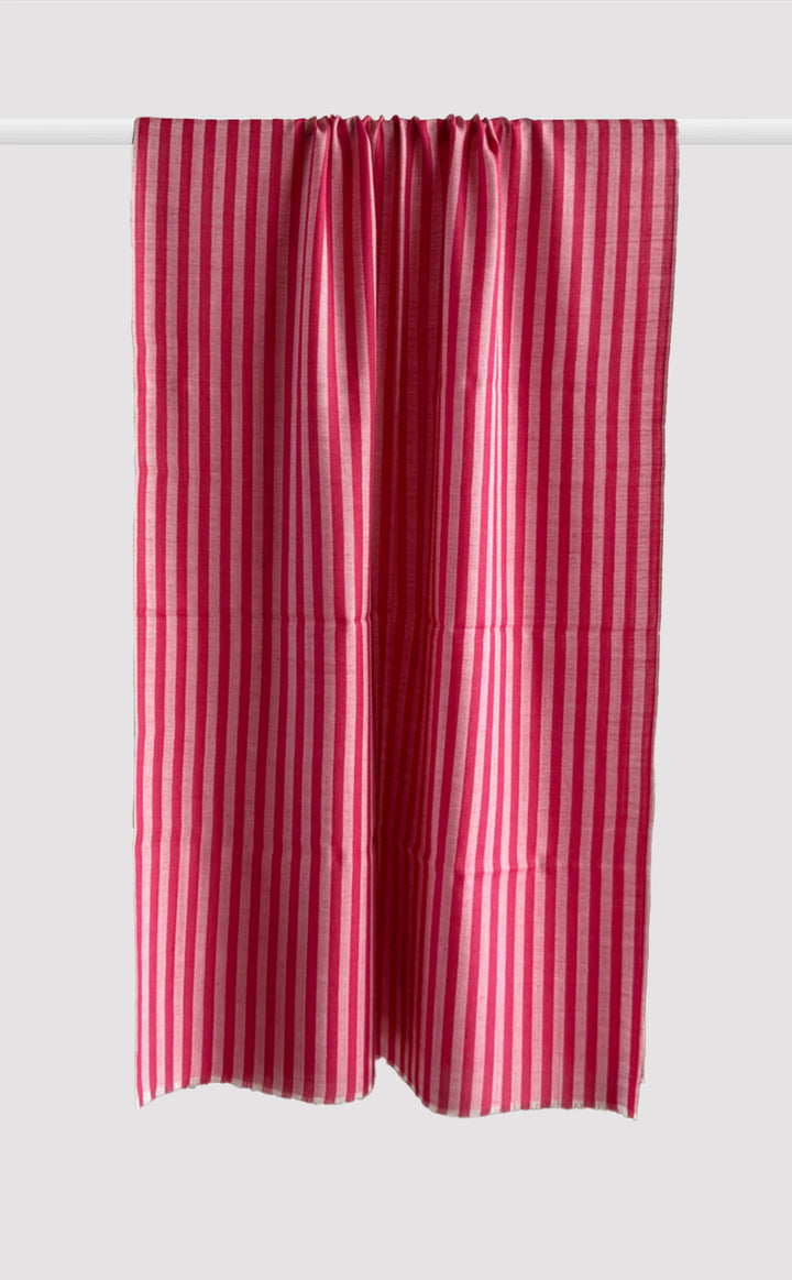 Cerise Pinstripe Stole
