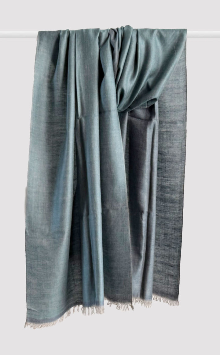 Cashmere Reversible Stole - Tidal Grey