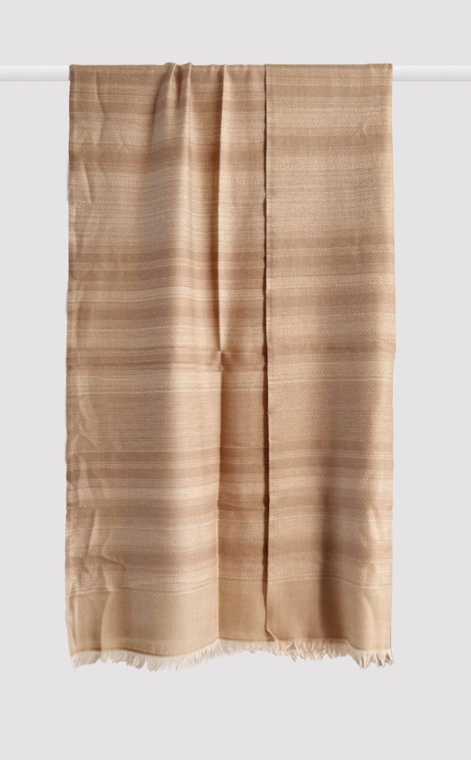 Oat Woven Merino Shawl