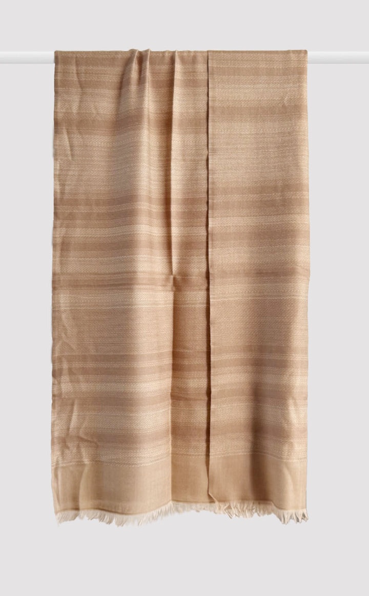 Oat Woven Merino Shawl