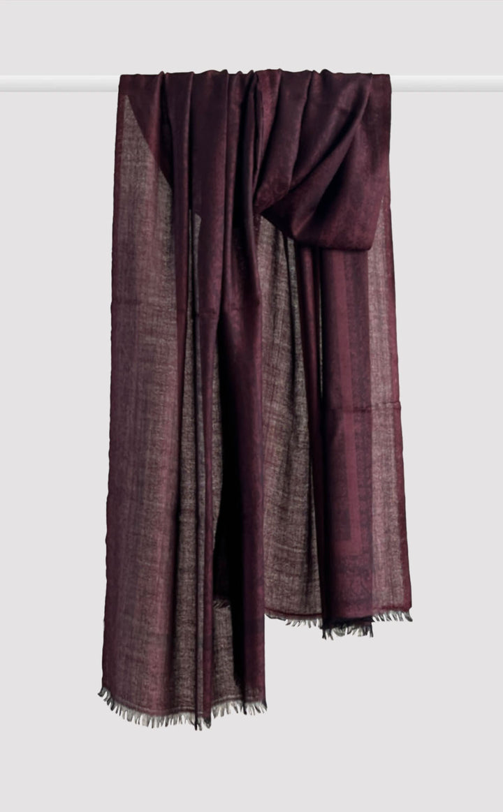 Merlot Paisley Wool Jacquard