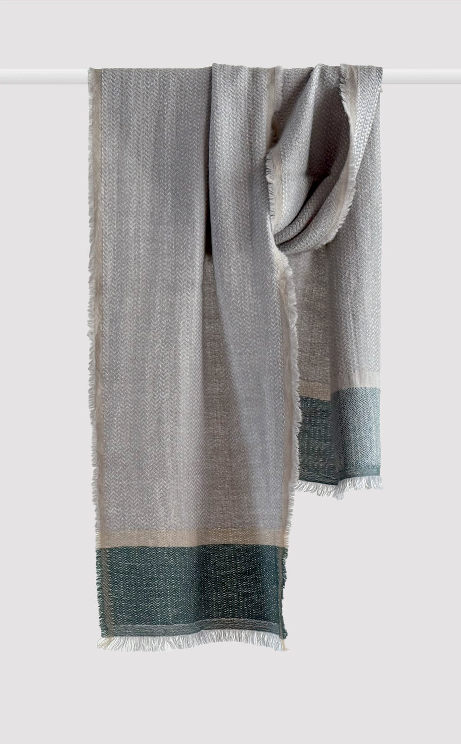 Green Mist Chevron Wool Muffler