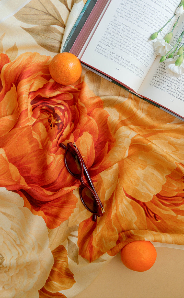 Ember Garden Silk Stole