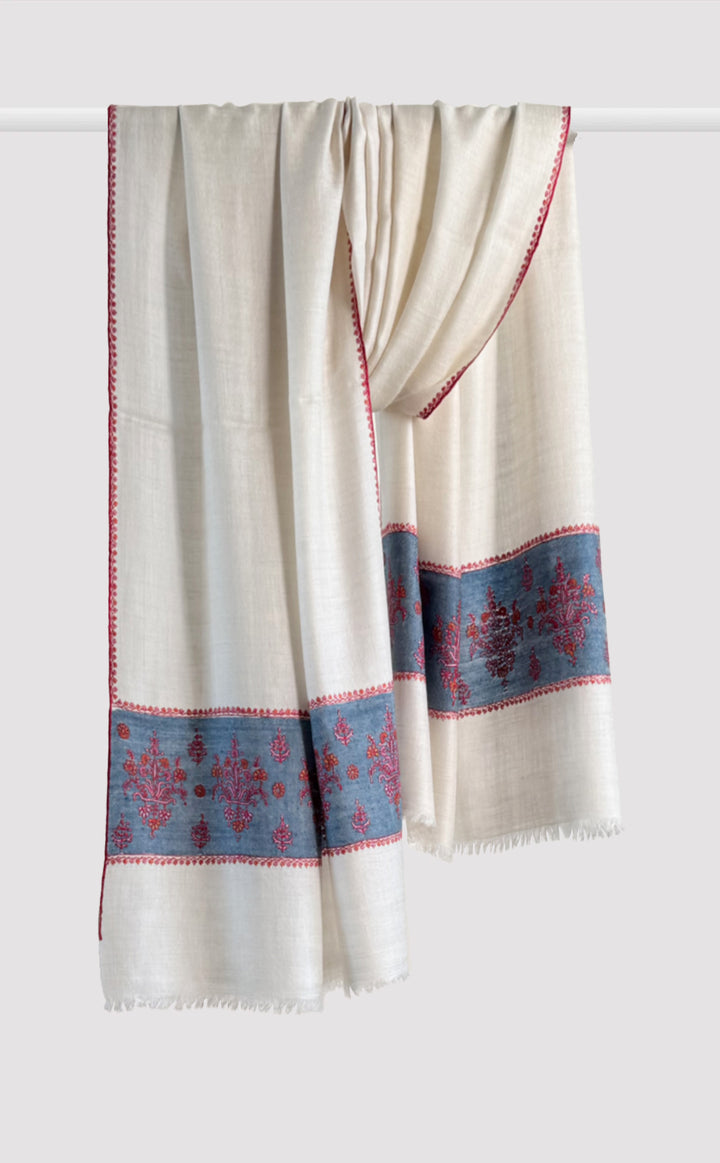 Pashmina Hand-Embroidered Celestial Garden Stole