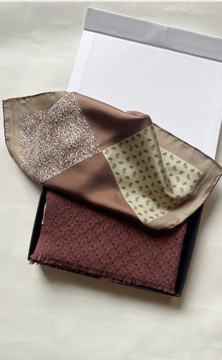 Brown Floral Set for Him