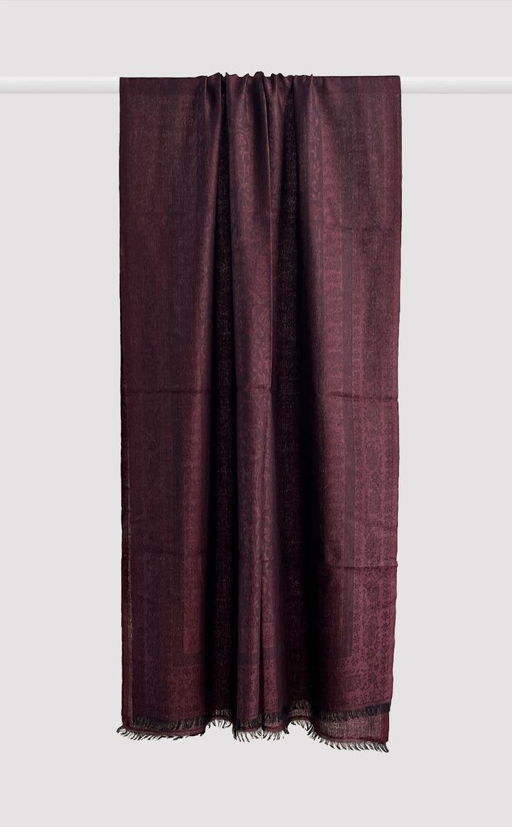 Merlot Paisley Wool Jacquard