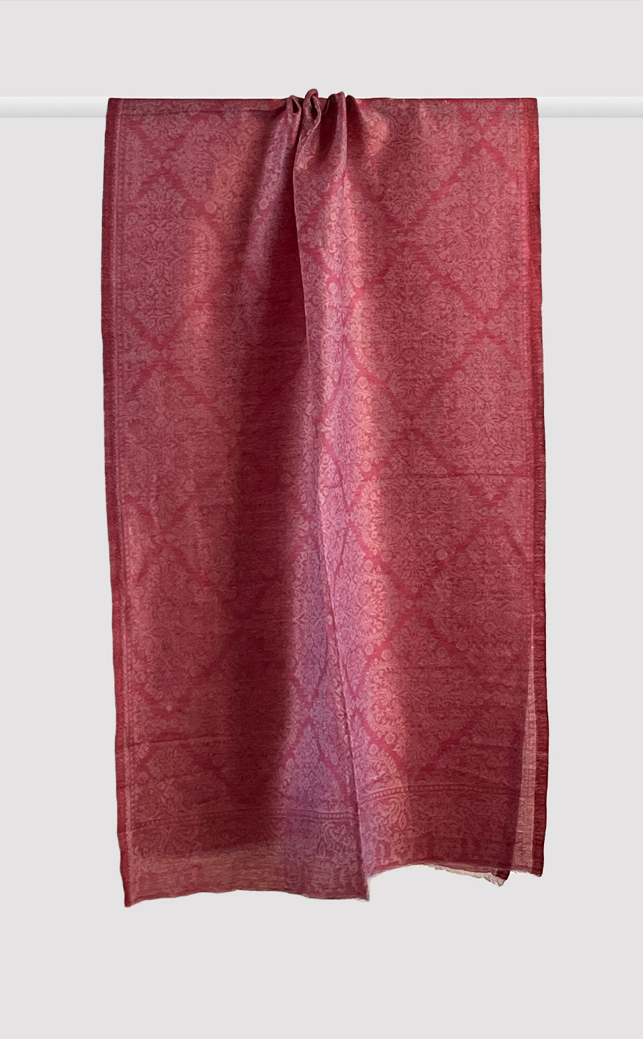 Teal Floral Checks Scarf - Main Image