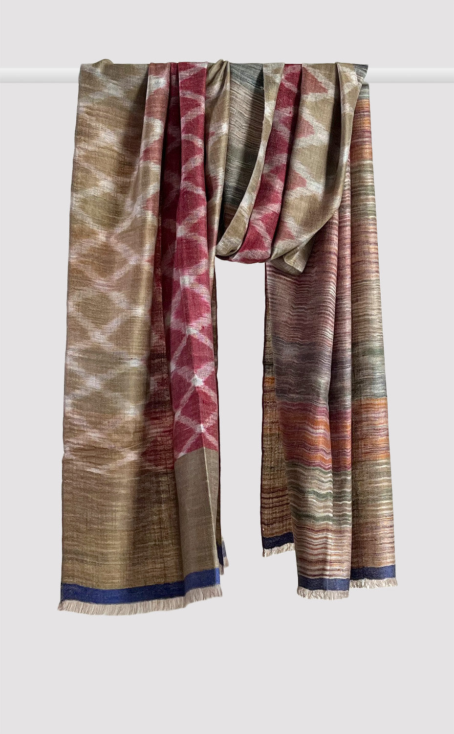 Pashmina Brick Ikat Reversible Stole