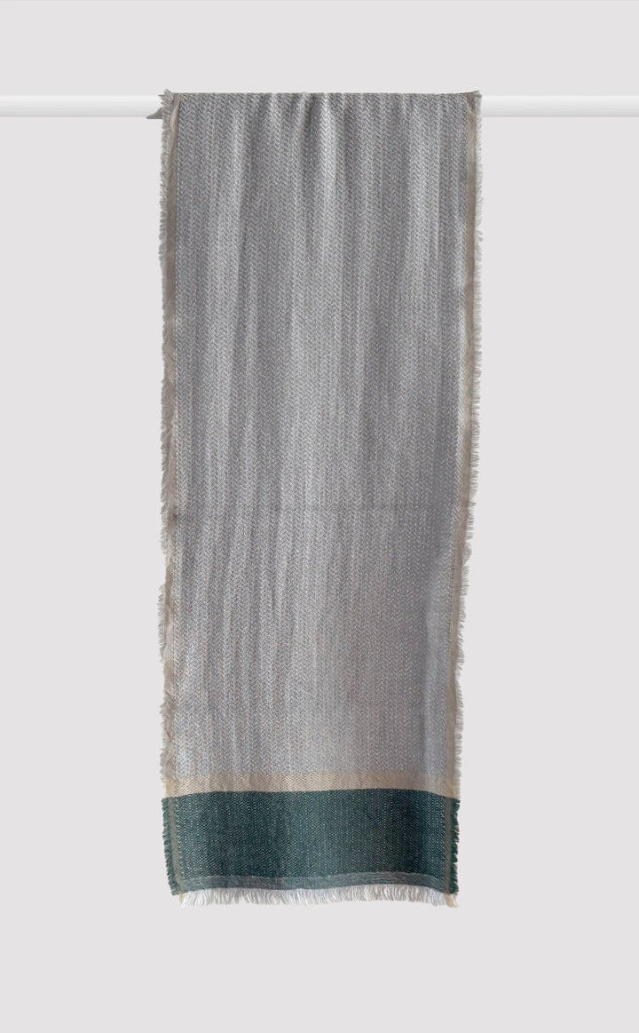 Green Mist Chevron Wool Muffler