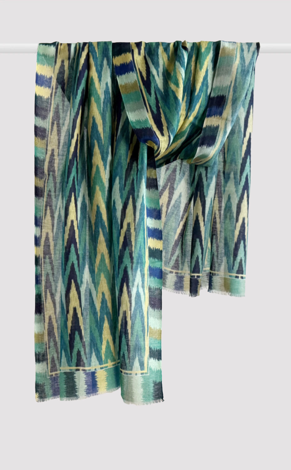 Jade Ripple Ikat Stole