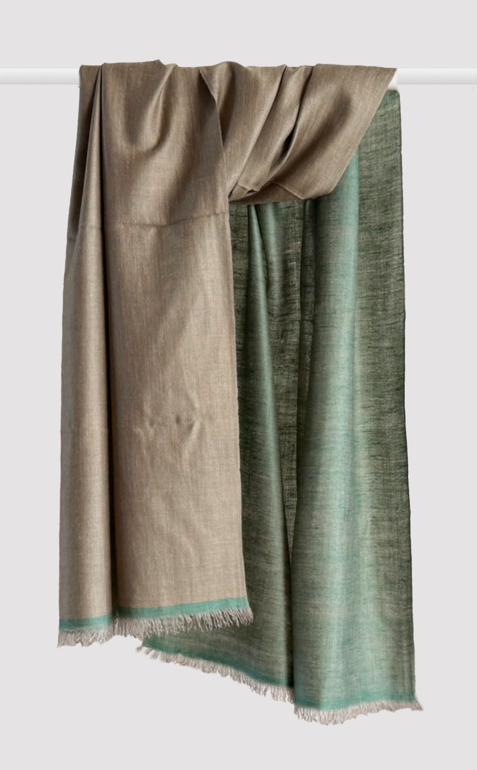 Cashmere Reversible Stole - Desert Sage