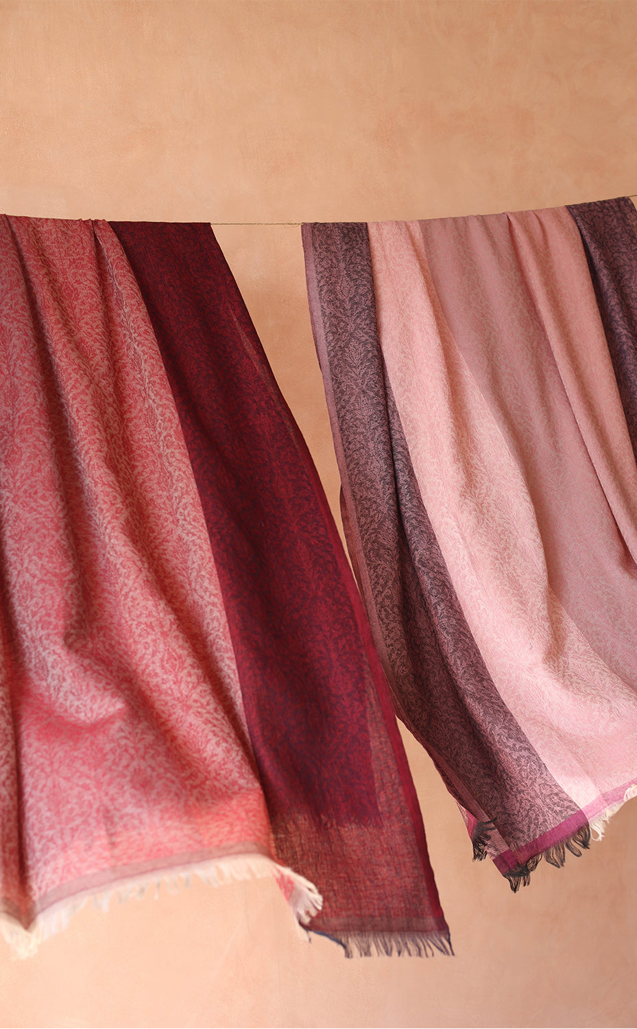 Bordeaux Dusk Paisley Shawl