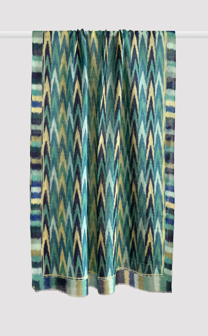 Jade Ripple Ikat Stole