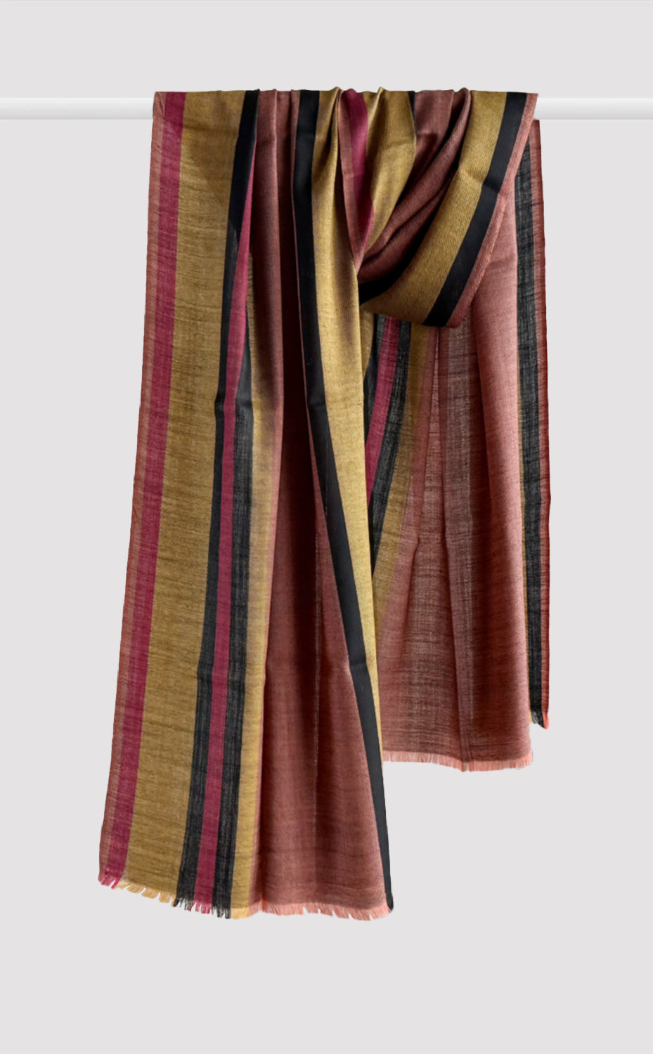 Burgundy Colorblock Stole