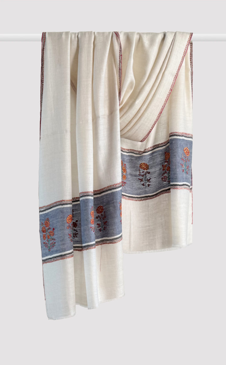 Pashmina Hand-Embroidered Vintage Meadow Stole