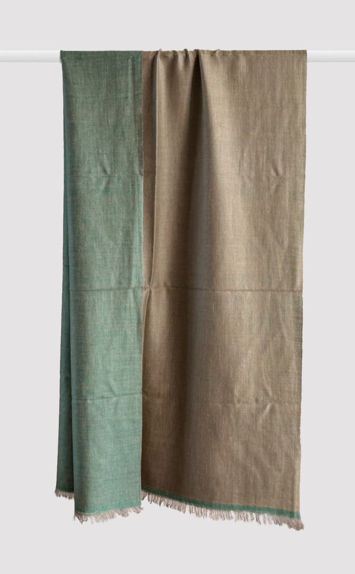 Cashmere Reversible Stole - Desert Sage