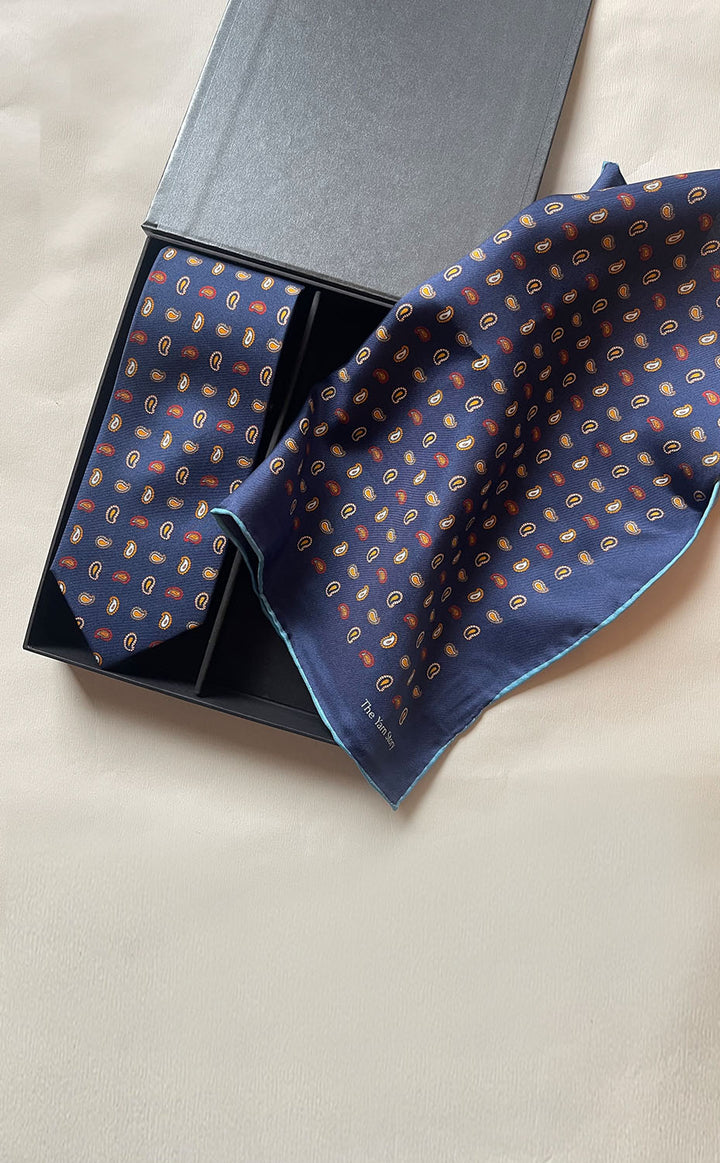 Navy Paisley Set for Him